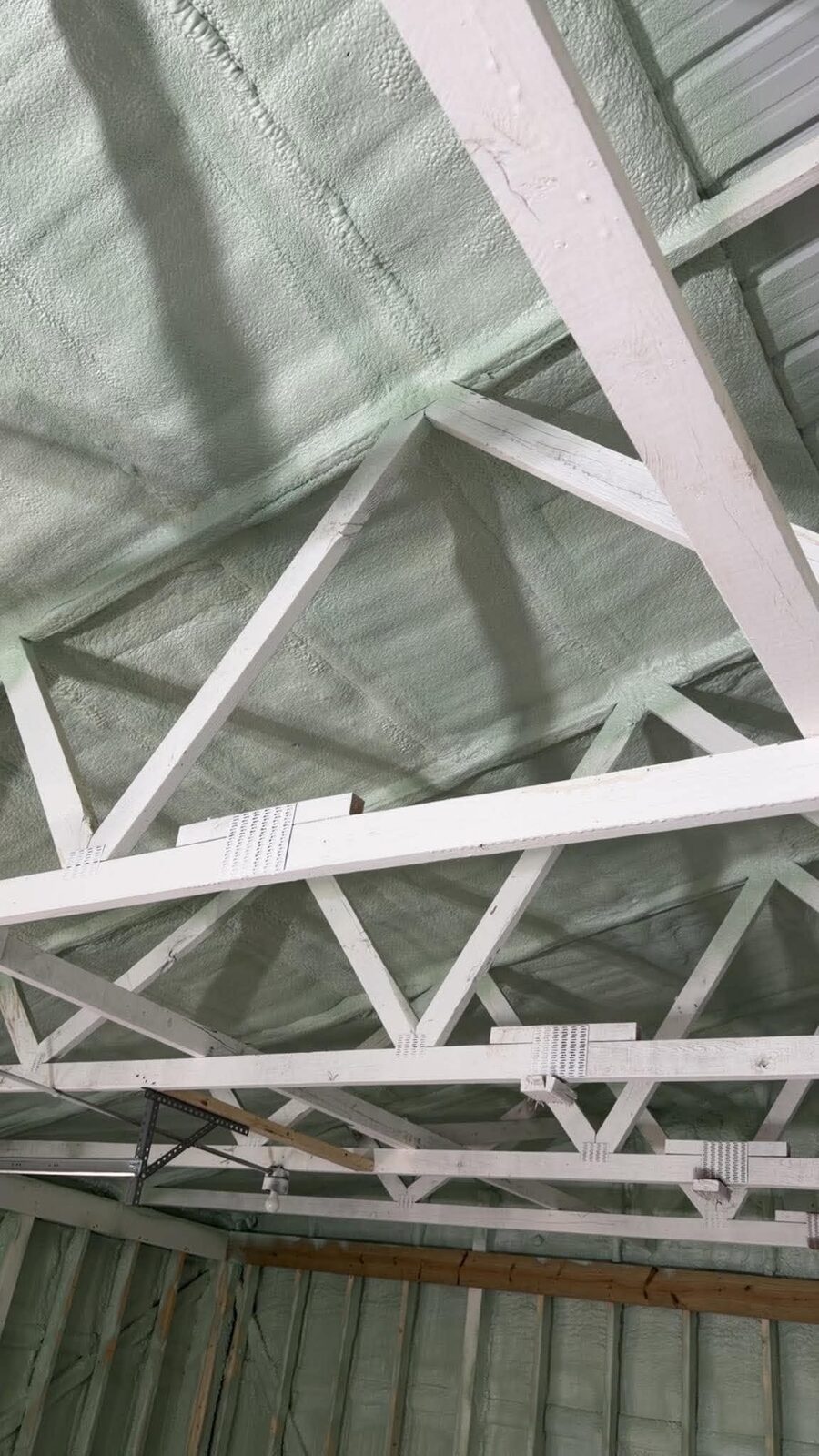 Large insulated pole barn interior